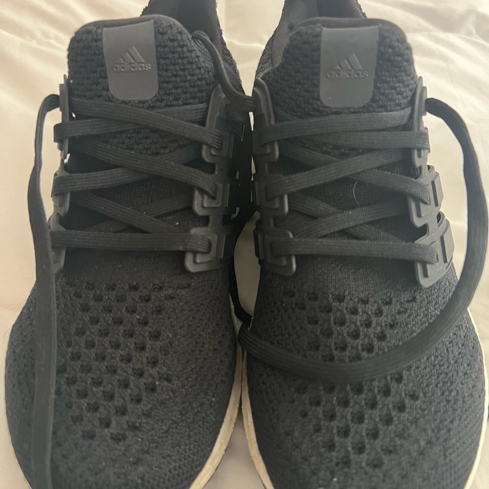 Adidas Black Sneakers with Breathable Knit Upper